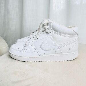 Nike White Mid-Top Sneakers | Classic All White | Women’s Size 8.5